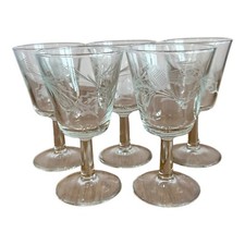 Vintage Set of Five Etched