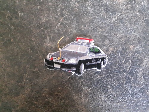Small police car collectible - car,