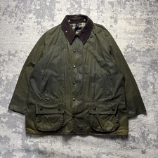 Men's vintage Barbour Beaufort Classic Jacket Wax Olive Green England Size C48 