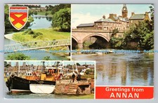R781899 Greetings From Annan River Annan and Bridge E T W Dennis Scarborough Mul