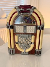 mini tabletop jukebox lights/radio/cassette - all working
