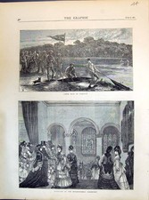 Old 1871 Canoe Race Hampton Sport Staircase International Exhibition Victorian