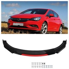 Front Bumper Lip Splitter Black Red Spoiler For Vauxhall Astravan Corsavan Astra