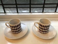 Set Of Two Small Coffee Cups & Saucers