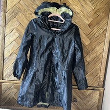 DKNY Charcoal Hooded Raincoat
