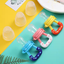 3 Fruit Fresh Silicone Teether Soother Nibbler Baby Feeder Pacifier Food Feeding