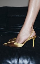 Zara Satin Effect Sling back