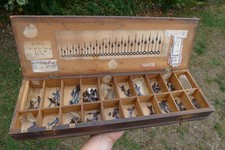 Large Box FRENCH CLOCK HANDS in fitted pine box with lovely graduated interior