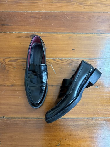 Zara woman black pleather - black,