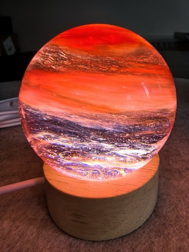 Wooden led light display base - led,