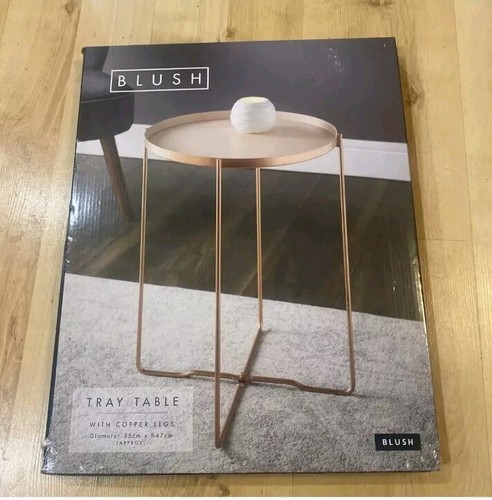 Blush round side table - blush, x