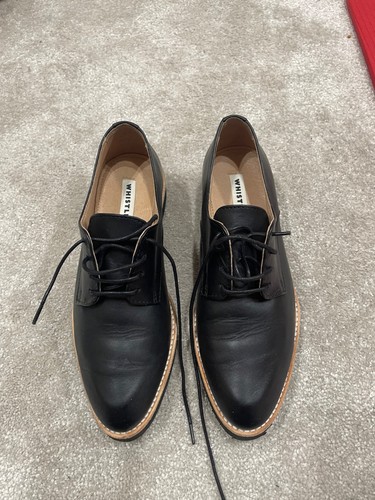 Whistle black leather derby - leather,