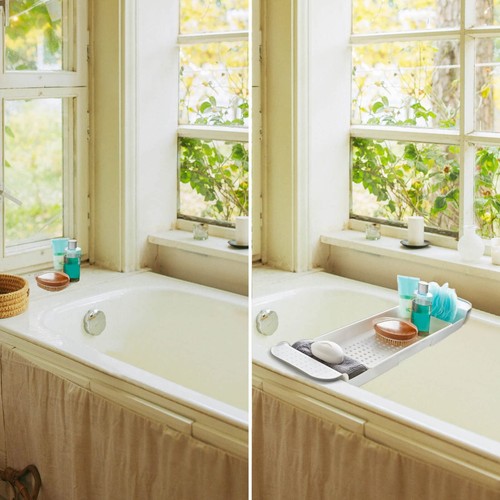 Extendable bathroom shelf - extendable,