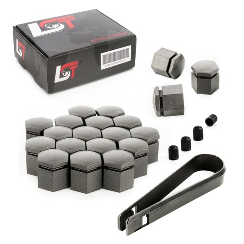20x wheel nut caps - 20x, gray