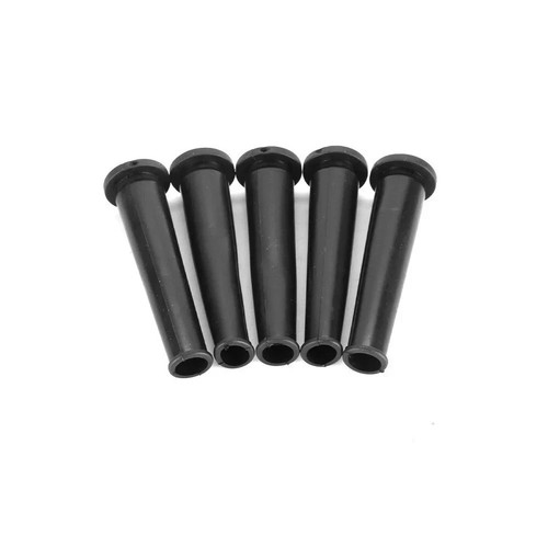 5pcs black rubber wire - black,