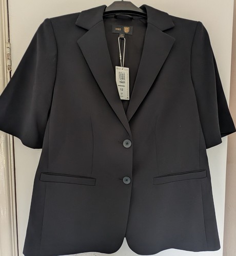 Ladies short sleeve black - m&s,