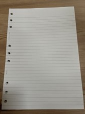 FILOFAX-DESKFAX INSERTS-50 UNUSED WHITE LINED SHEETS-RARE 1991 EDITION-LOOSE