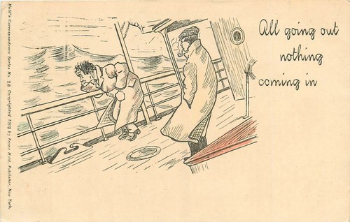 C1910 steamship seasick - c1910,