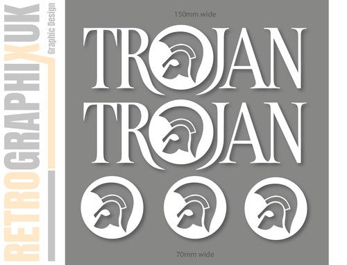 Trojan ska stickers rude - x2,