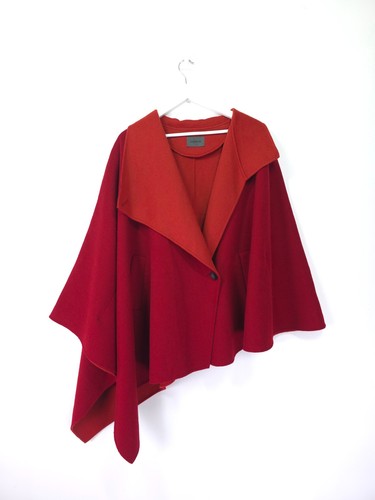 Oska cape size red orange - cape, &
