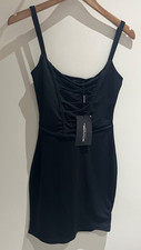 PLT Dress Size 8 New Black Corset Detail Stretch Sleeveless Mini Sexy Party