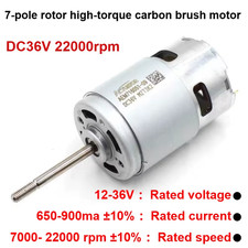 7-Pole Rotor 775 DC Motor 36V