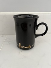 Churchill England Harrods London Black Tea/Coffee Mug Gold Line/Signature Mint 