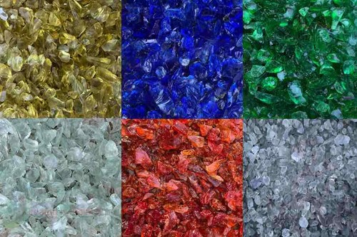 Crushed glass chippings for - glass,
