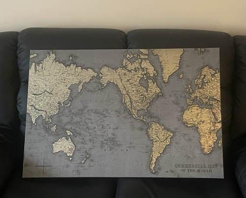 World map canvas - map, art