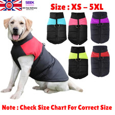 Pet Vest Jacket Warm Puppy Dog Waterproof Clothes Small/Large Winter Padded Coat