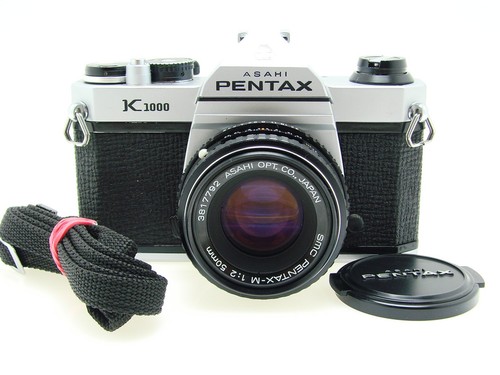 Pentax k1000 35mm film slr - film,