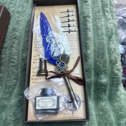 Feather quill gift set - feather,