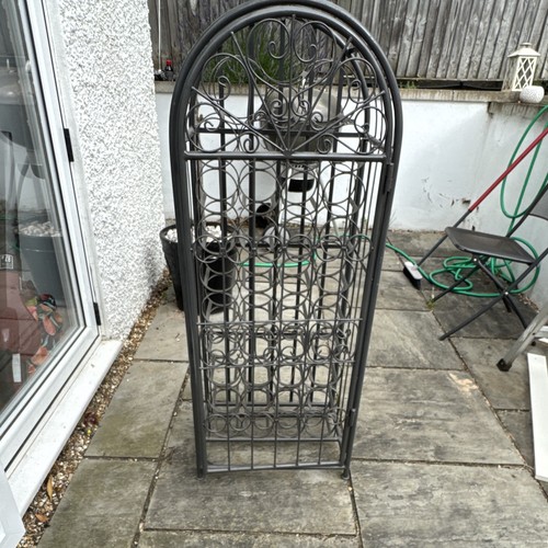 Grey metal wine rack space - metal,