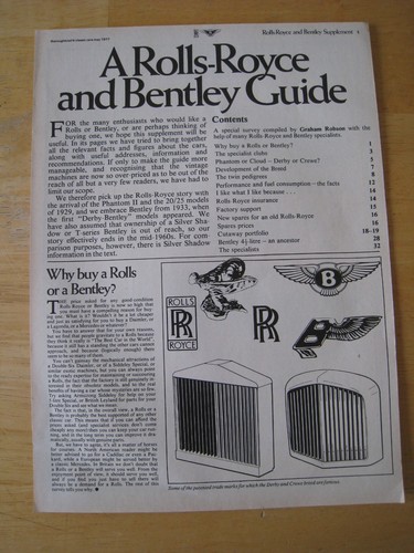 Rolls royce and - a, bentley