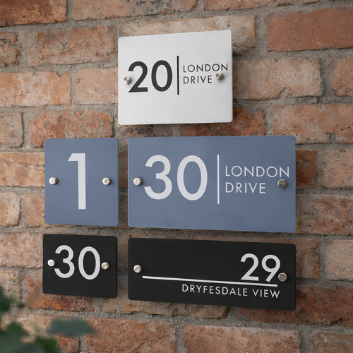 House number sign personalised - number,