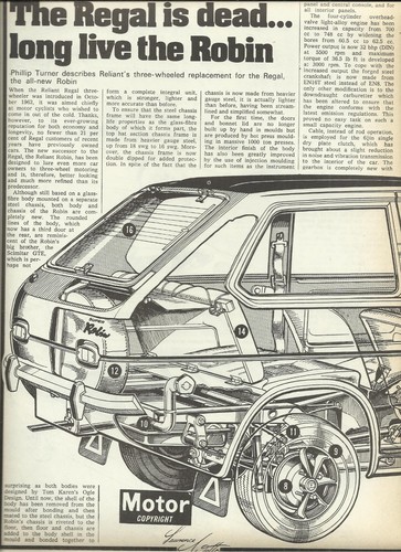Reliant robin original 1973 - reliant, uk
