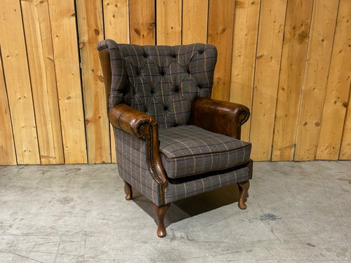 Handmade tan brown - tan, tweed