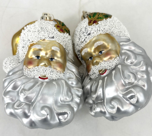 Winter santa blown glass - santa,