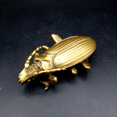 Vintage brass scarab - vintage,