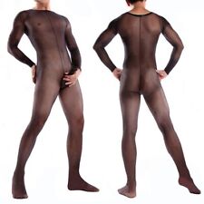 Male Body Stocking Mens Full Underwear Body Stocking Fashion Mesh Hosiery