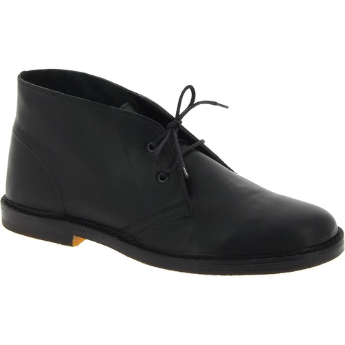 Men black leather chukka - men's,