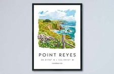Point Reyes Watercolor Poster