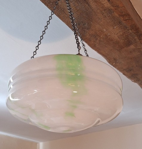 Art deco hanging green white - hanging,