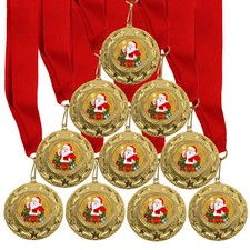 10 Christmas Medals & Ribbons