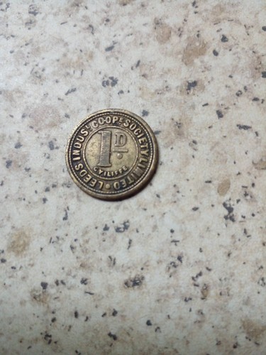 Brass trade token - from, the