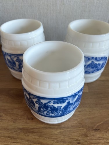 Set three milk glass beer - three,