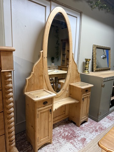 Antique pine dressing - antique, table