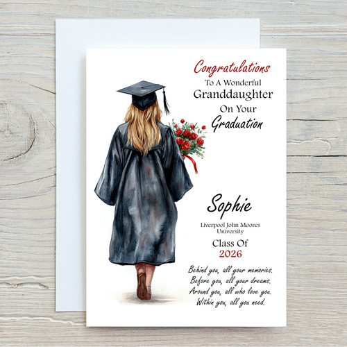 Personalised graduation card - graduation,