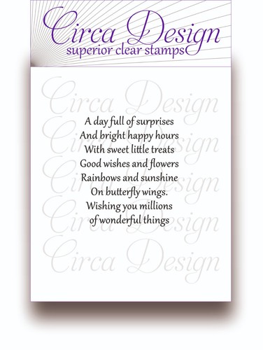 Clear unmounted birthday verse - birthday,