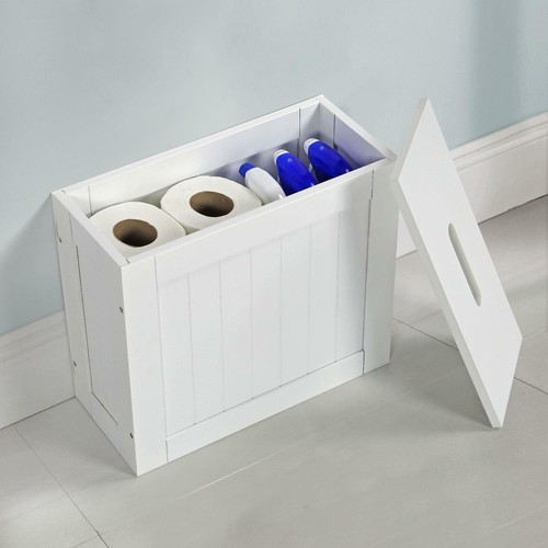 White wooden slimline bathroom - wooden,